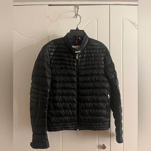 Moncler Men's Puffer Jacket Black Moto Style Size 2